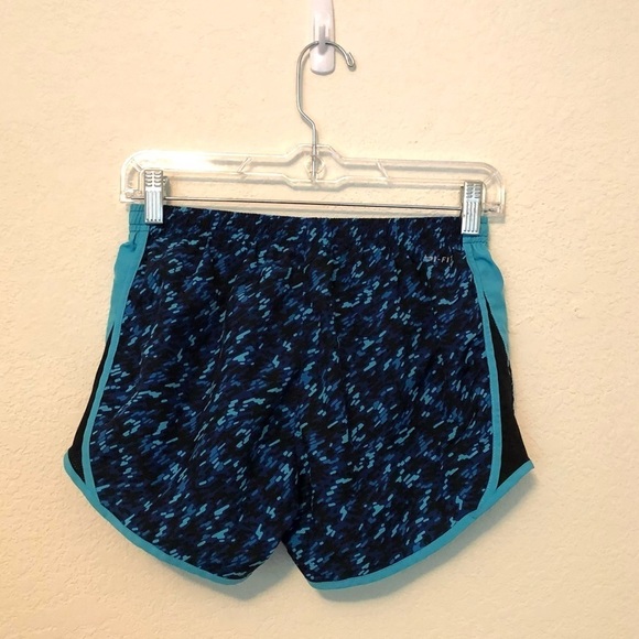 Nike Tempo Running Shorts Blue Patterned Dri-Fit - Picture 3 of 4